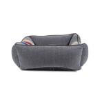 Pendleton Kuddler Dog Bed // Cabin Stripe Gray (Medium)