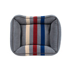 Pendleton Kuddler Dog Bed // Cabin Stripe Gray (Medium)
