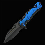 4.75″ Blue Survival Pocket Knife // Glass Breaker And Seatbelt Cutter