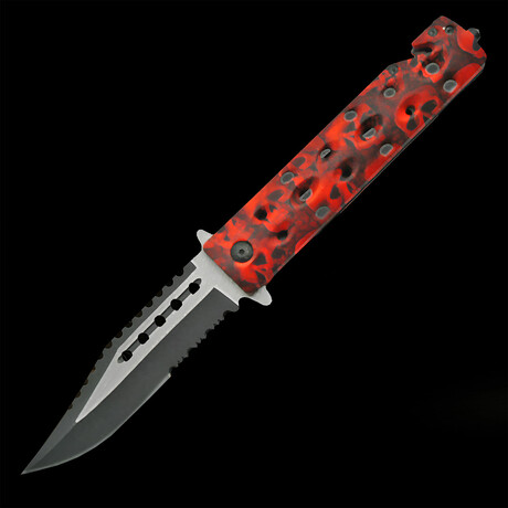 Skull Folder // Red // 4.75"