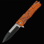 Camoflauge Folder // Orange // 4.75"