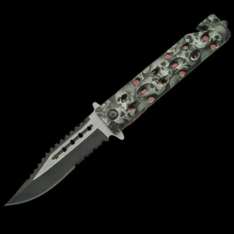 Skull Folder // Gray // 4.75"
