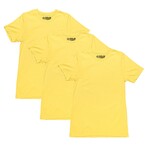 Pack of 3 Semi Fitted Crewneck T-shirts // Yellow (M)