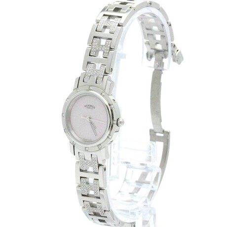 Hermes Ladies Clipper Diamond Quartz // CL4230.HERMES // Pre-Owned