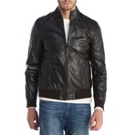 Glossy Bomber Jacket // Brown (XS)