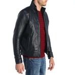 Bomber Raglan-Yoke Jacket // Navy Blue (XS)