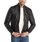 Glossy Bomber Jacket // Brown (XS)
