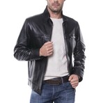 Glossy Cafe Racer Jacket // Black (XS)