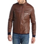 Utility Café Racer Jacket // Cognac (XS)