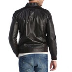 Glossy Bomber Jacket // Brown (XS)
