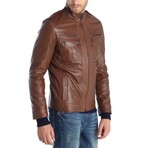 Utility Café Racer Jacket // Cognac (XS)