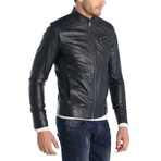 Smooth Café Racer Jacket // Navy Blue (XS)