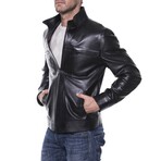 Glossy Cafe Racer Jacket // Black (XS)