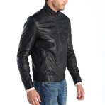 Bomber Raglan-Yoke Jacket // Black (XS)