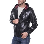 Glossy Hooded Jacket // Black (XS)