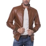 Bomber Raglan Jacket // Cognac (XS)