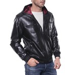 Glossy Hooded Jacket // Black (XS)