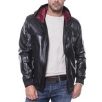 Glossy Hooded Jacket // Black (XS)