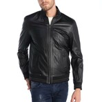 Smooth Seam Bomber Jacket // Black (XS)