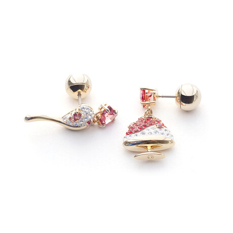 Swarovski Cariti Crystal Earrings // Red