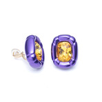Swarovski Dulcis Crystal Earrings // Purple