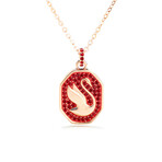 Swarovski Swan Crystal Necklace // Red