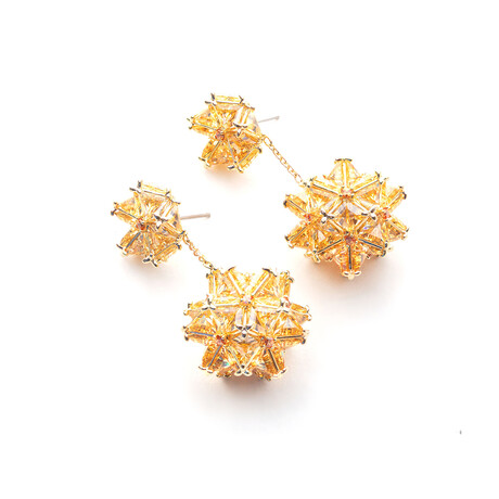 Swarovski Curiosa Crystal Earrings // Yellow