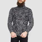 Half-Button Cableknit Sweater // Gray Melange (XL)