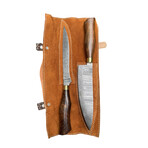 Damascus Kitchen Knife // 2 pcs Set