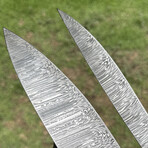 Damascus Kitchen Knife // 2 pcs Set