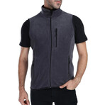 Multi-Pocket Fleece Vest // Smoke (S)