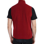 Multi-Pocket Fleece Vest // Burgundy (S)