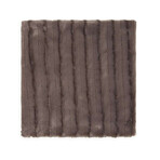 Chinchilla Stripe Cuddle Fur Throw // Charcoal (50"L x 65"W)