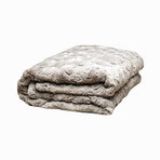 Contempo Cuddle Fur Throw // Silver (50"L x 65"W)