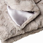 Contempo Cuddle Fur Throw // Silver (50"L x 65"W)