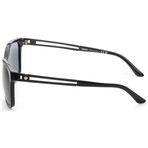 Versace // Men's VE4307-533287-58 Square Sunglasses // Black + Dark Gray