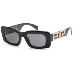 Versace // Women's VE4444U-GB1-87-54 Rectangular Sunglasses // Black + Dark Gray