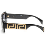 Versace // Women's VE4444U-GB1-87-54 Rectangular Sunglasses // Black + Dark Gray
