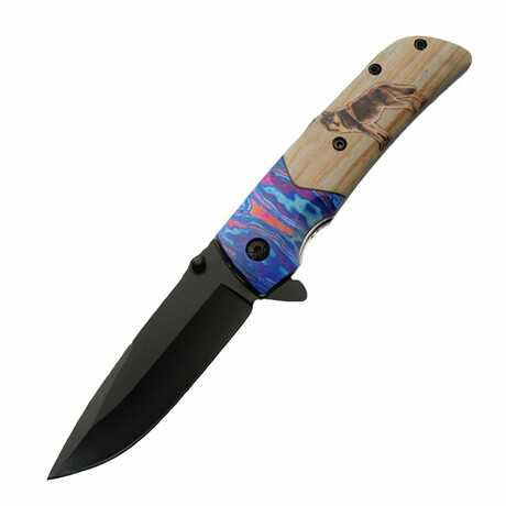Voodoo Wolf Liner Lock // Folding Knife + Pocket Clip // 4.5"