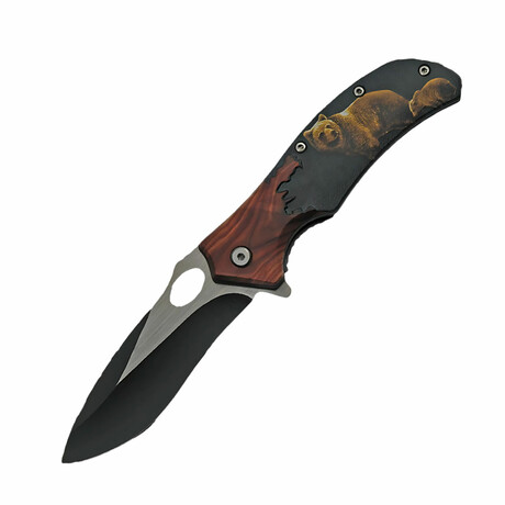 Two-Toned Bear Cub Liner Lock // Folding Knife + Pocket Clip // 4.75"