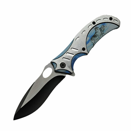 Bright Wolves Liner Lock // Folding Knife + Pocket Clip // 4.5"