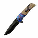 Voodoo Eagle Liner Lock // Folding Knife + Pocket Clip // 4.5"