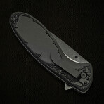 Wolf 3D Wildlife Liner Lock // Folding Knife + Pocket Clip // 4.5"