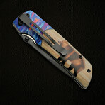 Voodoo Bear Liner Lock // Folding Knife + Pocket Clip // 4.5"