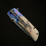 Voodoo Wolf Liner Lock // Folding Knife + Pocket Clip // 4.5"