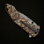 Snake Skin Liner Lock // Folding Knife + Pocket Clip // 4.5"