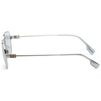 Burberry // Men's BE3146-100572-56 Geometric Sunglasses // Silver + Light Blue