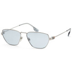 Burberry // Men's BE3146-100572-56 Geometric Sunglasses // Silver + Light Blue