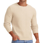 Crewneck Interlock Knit Pullover // Apricot (XS)