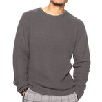 Crewneck Knitted Pullover // Dark Gray (XS)